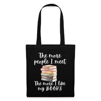 Funny Books Saying for Book Lovers - Tote Bag - black - Front
