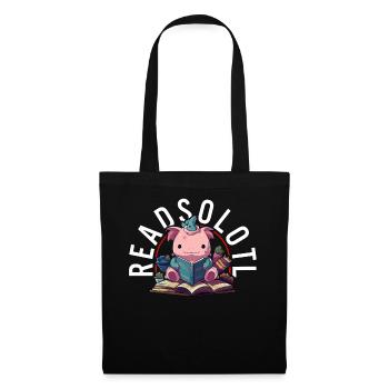 Axolotl Chemise Enfants Chemise De Lecture Axolotl Jeu de mots - Sac en tissu - noir - Devant