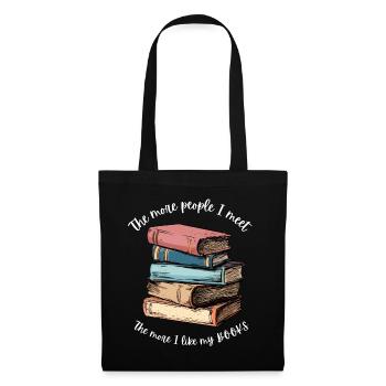 Stack of books . You love books - Tote Bag - black - Front