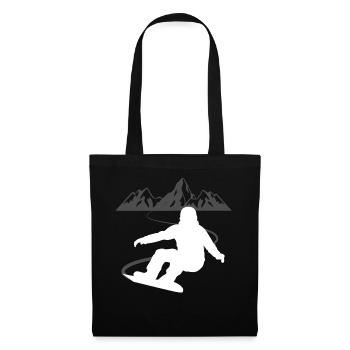 Snowboarder's panorama - pure summit atmosphere - Tote Bag - black - Front