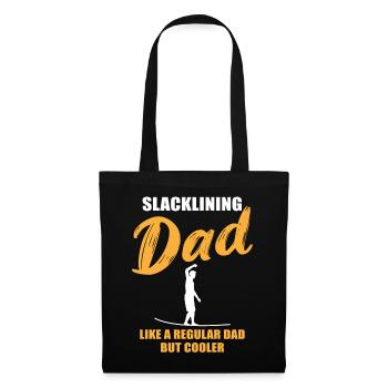 Slackline-Papa – Cooler gehts nicht - Stoffbeutel - Schwarz - Vorne