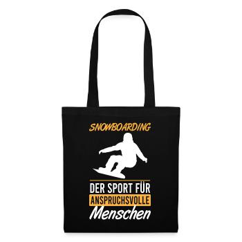 Elite Boarding – Only for Connoisseurs - Tote Bag - black - Front
