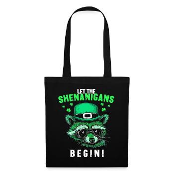 Let The Shenanigans Begin! Irish Raccoon - Tote Bag - black - Front