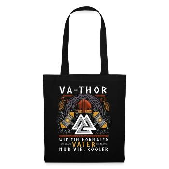 Vathor - Fête des pères Cadeau Fête des Pères Viking - Sac en tissu - noir - Devant