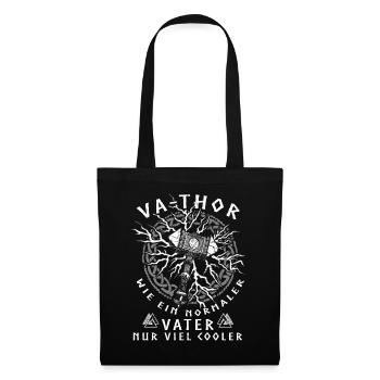 Vathor - Fête des pères Cadeau Fête des Pères Viking - Sac en tissu - noir - Devant