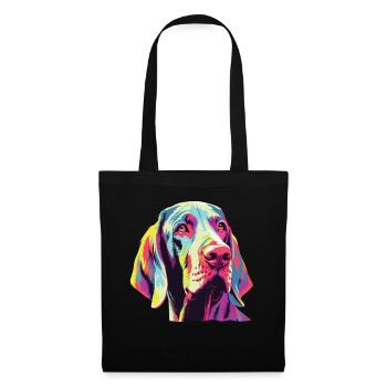 Aquarelle colorée Bracco Italiano - Sac en tissu - noir - Devant