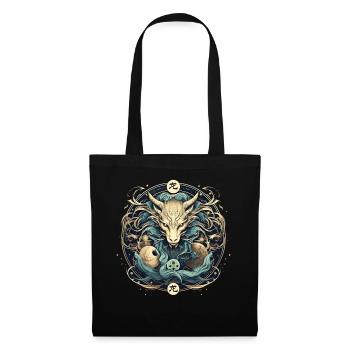 Mythical Dragon Celestial Chinese Zodiac Sign - Stoffbeutel - Schwarz - Vorne