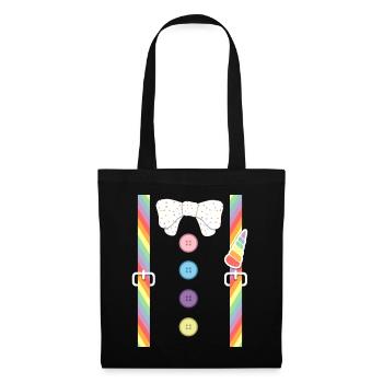 Unicorn Shirt, Suspender Unicorn Fantasy Horn - Tote Bag - black - Front