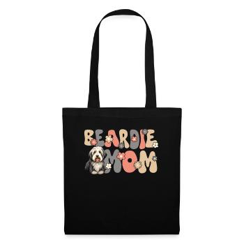 Bearded Collie Groovy Beardie Mom - Tote Bag - black - Front