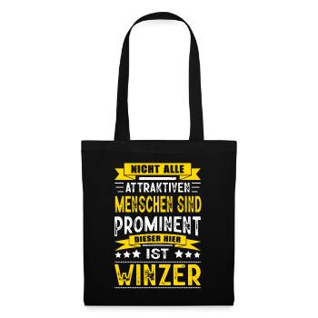 Nicht Alle Menschen Sind Prominent Winzer - Stoffbeutel - Schwarz - Vorne