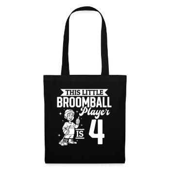 Ce petit joueur de ballon-balai a 4 ans - Broo - Sac en tissu - noir - Devant