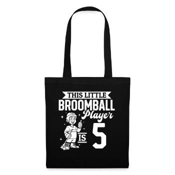 Ce petit joueur de ballon-balai a 5 ans - Broo - Sac en tissu - noir - Devant