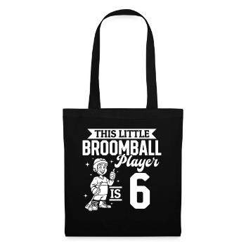 Ce petit joueur de ballon-balai a 6 ans - Broo - Sac en tissu - noir - Devant