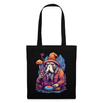 Walrus Psychedelic Art Forest Mushrooms Music Festival - Tote Bag - black - Front