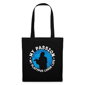 Amoureux de l’ornithorynque Ma passion Mon ornithorynque amoureux des animaux - Sac en tissu - noir - Devant