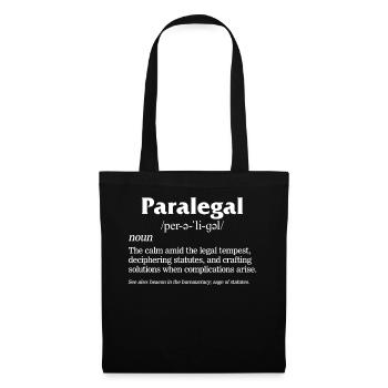 Chemise De Loi, Parajuriste Perəliɡəl Nom Le Calme Au Milieu - Sac en tissu - noir - Devant