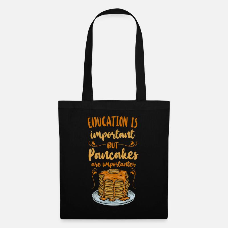 Pancake Lover Kids Education Is - Stoffbeutel - Schwarz