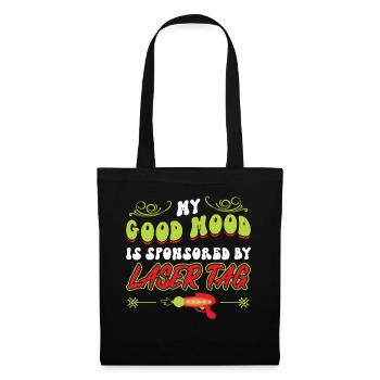 Ma Bonne Humeur est Sponsorisé Par Laser Tag - Sac en tissu - noir - Devant