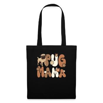 Pug Groovy Pug Mom - Tote Bag - black - Front