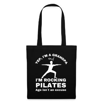 Pilates Grandpa - Pilates Grandpa pour cours de Pilates - Sac en tissu - noir - Devant