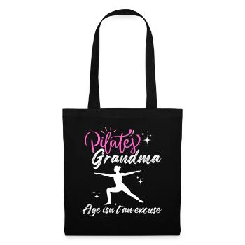 Pilates Grandma - Pilates Grandma pour cours de Pilates - Sac en tissu - noir - Devant