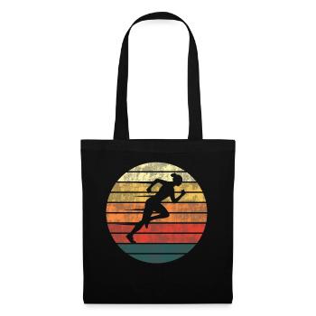 La course du soleil - l’élégance en mouvement - Sac en tissu - noir - Devant