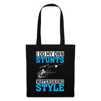 I Do My Own Stunts Waterskiing Style - Tote Bag - black - Front