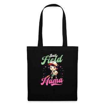 Baseball Maman Terrain De Balle Maman - Sac en tissu - noir - Devant
