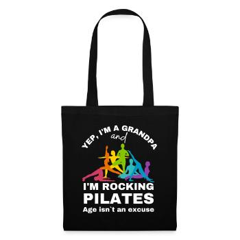 Pilates Grandpa - Pour Pilates Grand-père pour le cours de Pilates - Sac en tissu - noir - Devant
