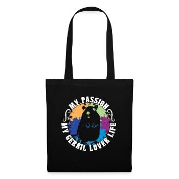Amoureux des gerbilles Ma passion Mon amant des gerbilles Hamster - Sac en tissu - noir - Devant