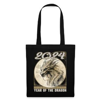 Chines New Year of Dragon Vintage Da Vinci Sketch - Tote Bag - black - Front