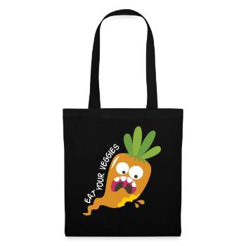 Eat Your Veggies Vegan Vegetarier Veggies Veganer - Tote Bag - black - Front