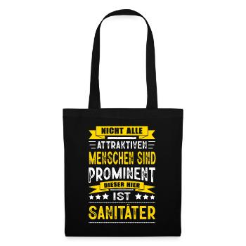 Nicht Alle Menschen Sind Prominent Sanitäter - Stoffbeutel - Schwarz - Vorne