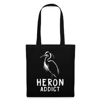Heron Addict - Stoffbeutel - Schwarz - Vorne