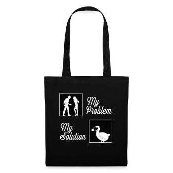Dodo Bird Lover Mon problème Mon Pictogramme Maman Papa - Sac en tissu - noir - Devant