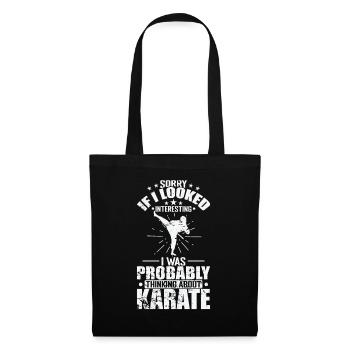 Je pensais au karaté - Sac en tissu - noir - Devant