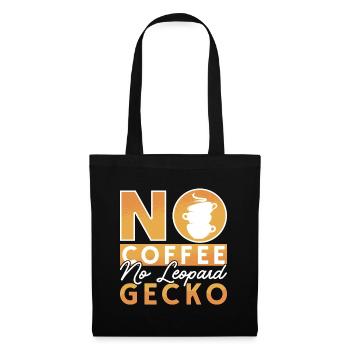 Leopard Gecko No Coffee No Reptiles Coffee Lover - Tote Bag - black - Front