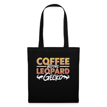 Café Gecko léopard avant l’amateur de café Geckos - Sac en tissu - noir - Devant