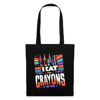 I Eat Crayons 17 - Stoffbeutel - Schwarz - Vorne