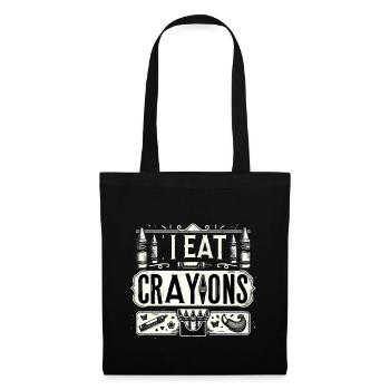 I Eat Crayons 24 - Stoffbeutel - Schwarz - Vorne