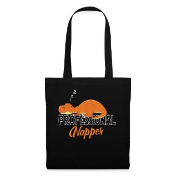 Professinonal Napper Dinosaurier Dino Trex Dino - Stoffbeutel - Schwarz - Vorne