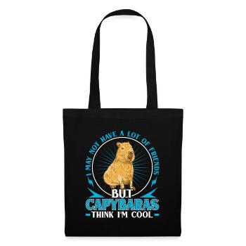 Capybara Find Me Cool Amérique du Sud Capybara - Sac en tissu - noir - Devant