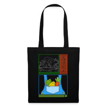 Chemise de fermier d’Halloween, Costume de fermier Halloween - Sac en tissu - noir - Devant