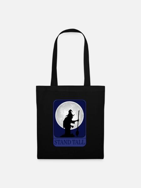 Hexenhemd, Stand Tall T-Shirt, Geschenk für Hexe - Stoffbeutel - Schwarz