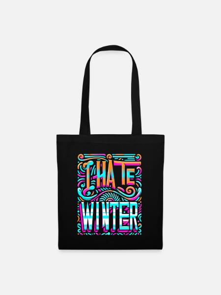 I Hate Winter 7 - Stoffbeutel - Schwarz