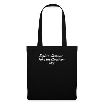 Randonnée - Explorer. Découvrir. Randonnée à l’américaine - Sac en tissu - noir - Devant