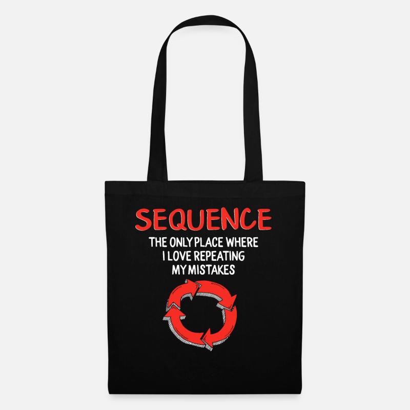 Math Shirt, Sequence The Only Place Where I Love - Tote Bag - black