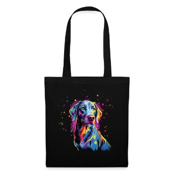 Aquarelle colorée Louisiane Catahoula - Sac en tissu - noir - Devant