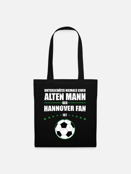 Alter Mann - Hannover Fan | Retro Vintage Design - Stoffbeutel - Schwarz