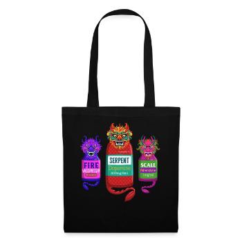Chemise d’infirmière, Serpent Dopamine Feu Vasopressine - Sac en tissu - noir - Devant
